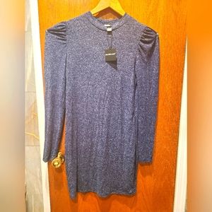 Charlotte Russe Sweater Dress Blue Marble Women's Large. 100% Authentic